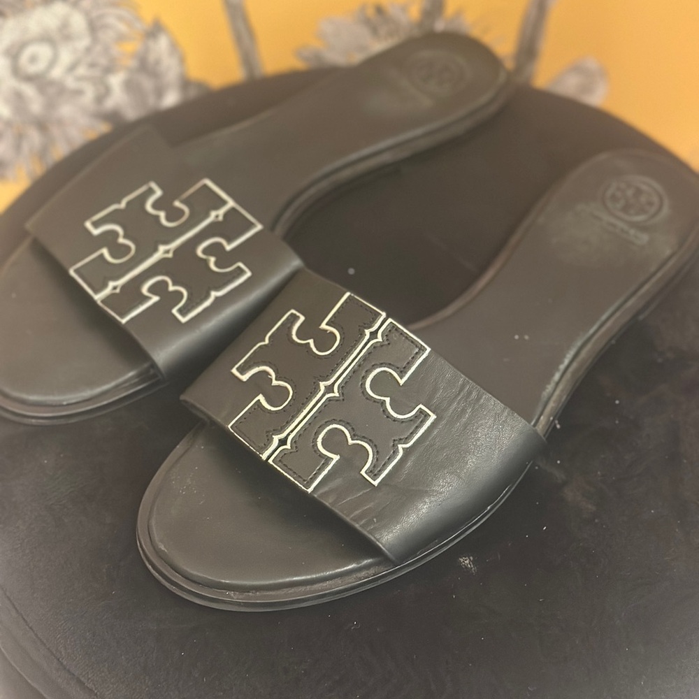 Tory Burch Slide Sandals with Logo